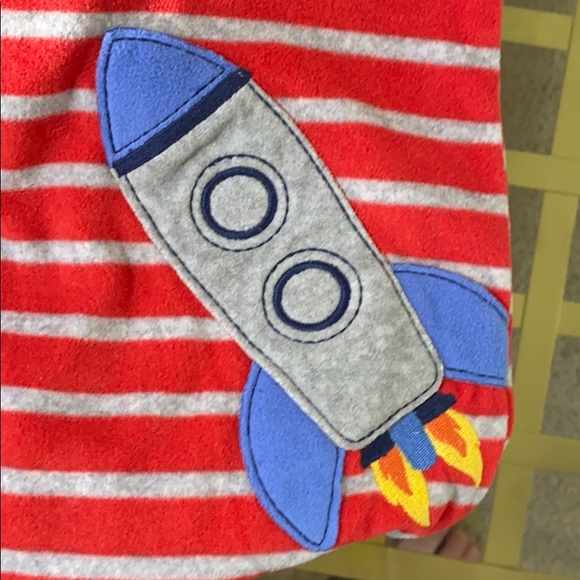 Carter’s Striped Fleece Rocket Footed Pajamas - Picture 5 of 5